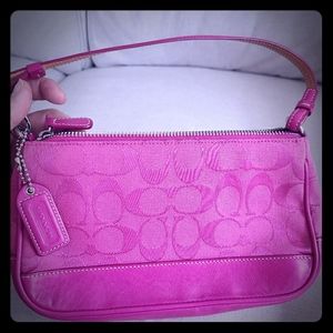 Authentic Coach hot pink purse